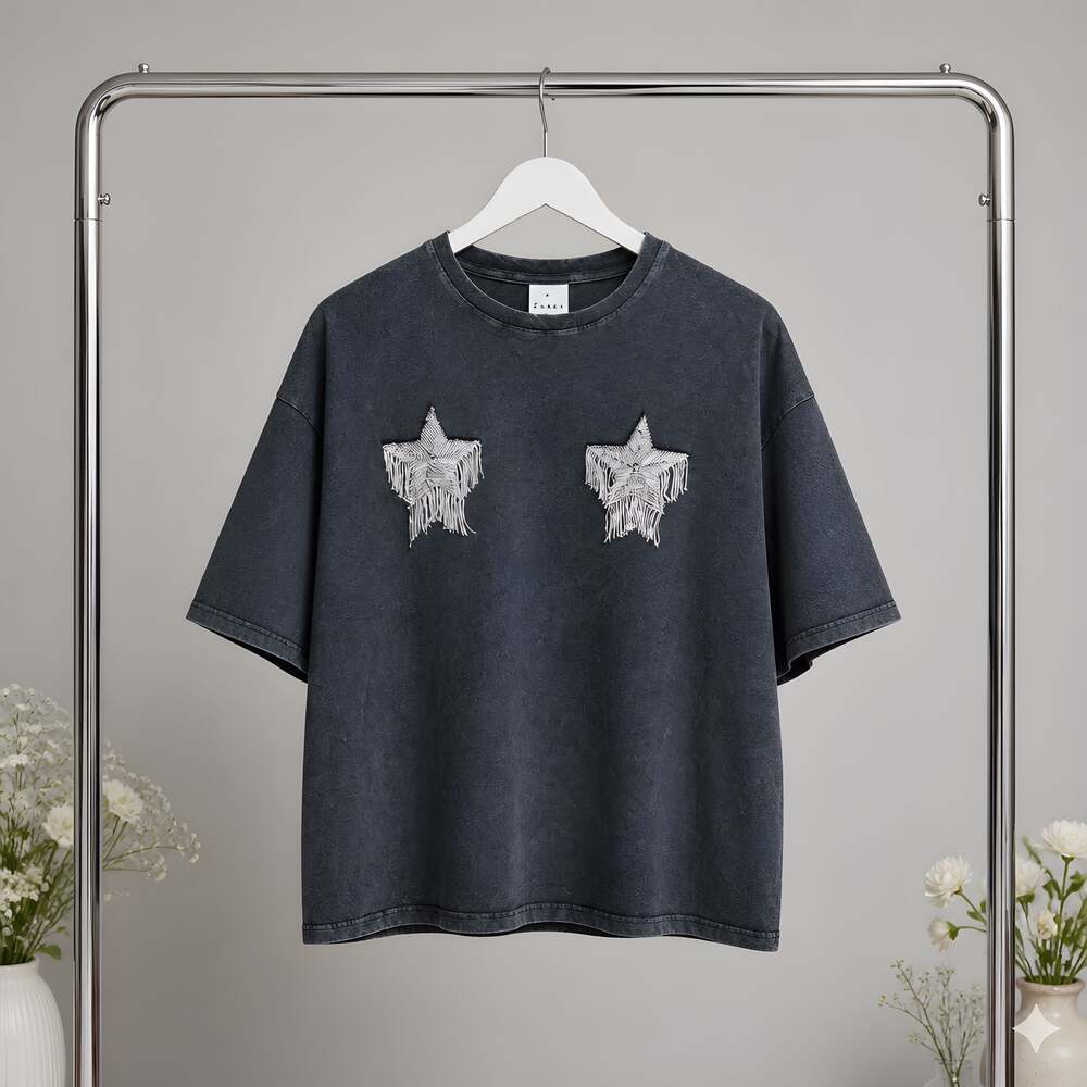 NWT!  Sabbi Sparkle Star Tee Graphic T-Shirt